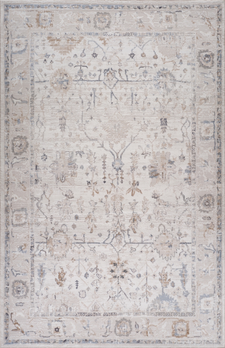 558920 4 x 6 ft. Abstract Distressed Rectangle Area Rug, Beige & Ivory