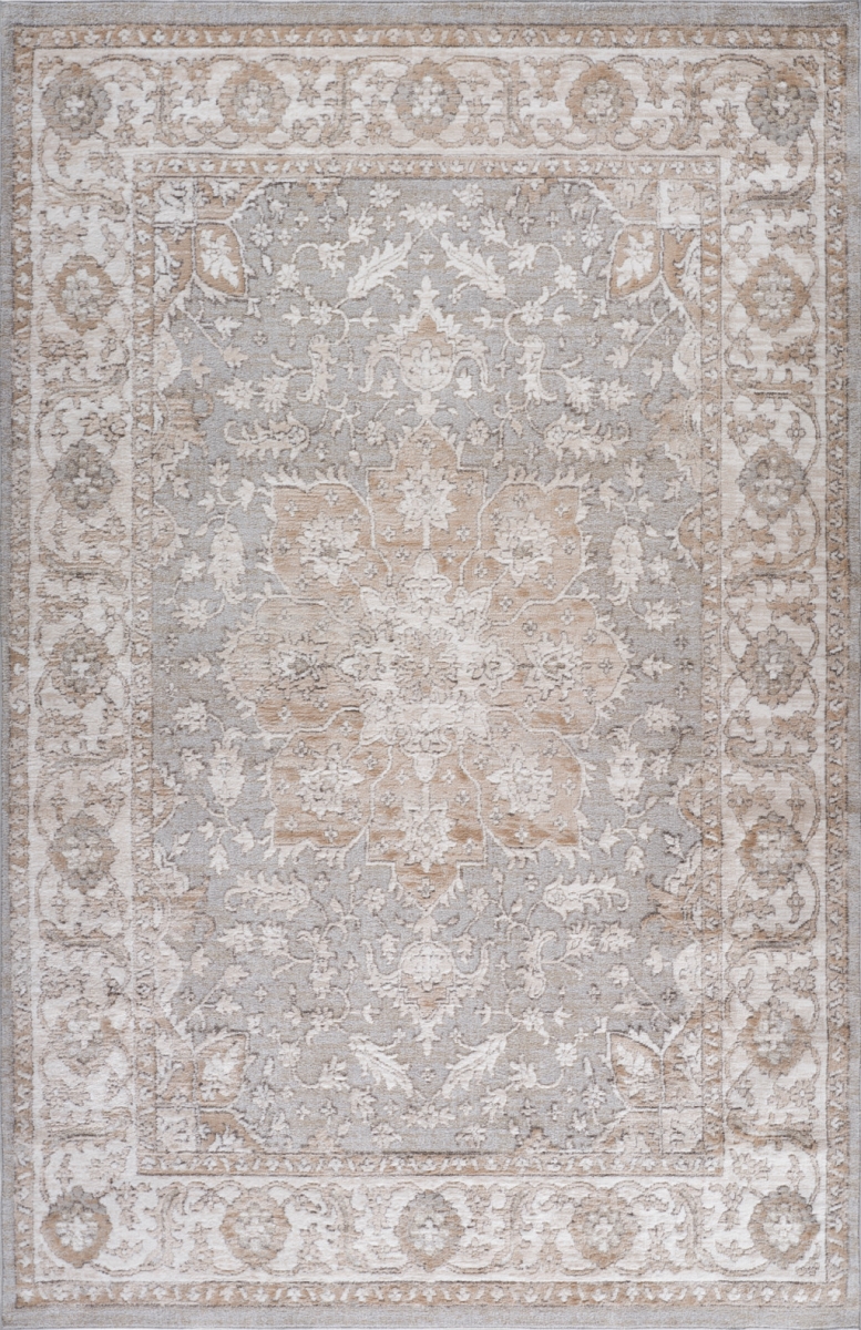 558996 4 x 6 ft. Oriental Distressed Rectangle Area Rug, Beige & Gray