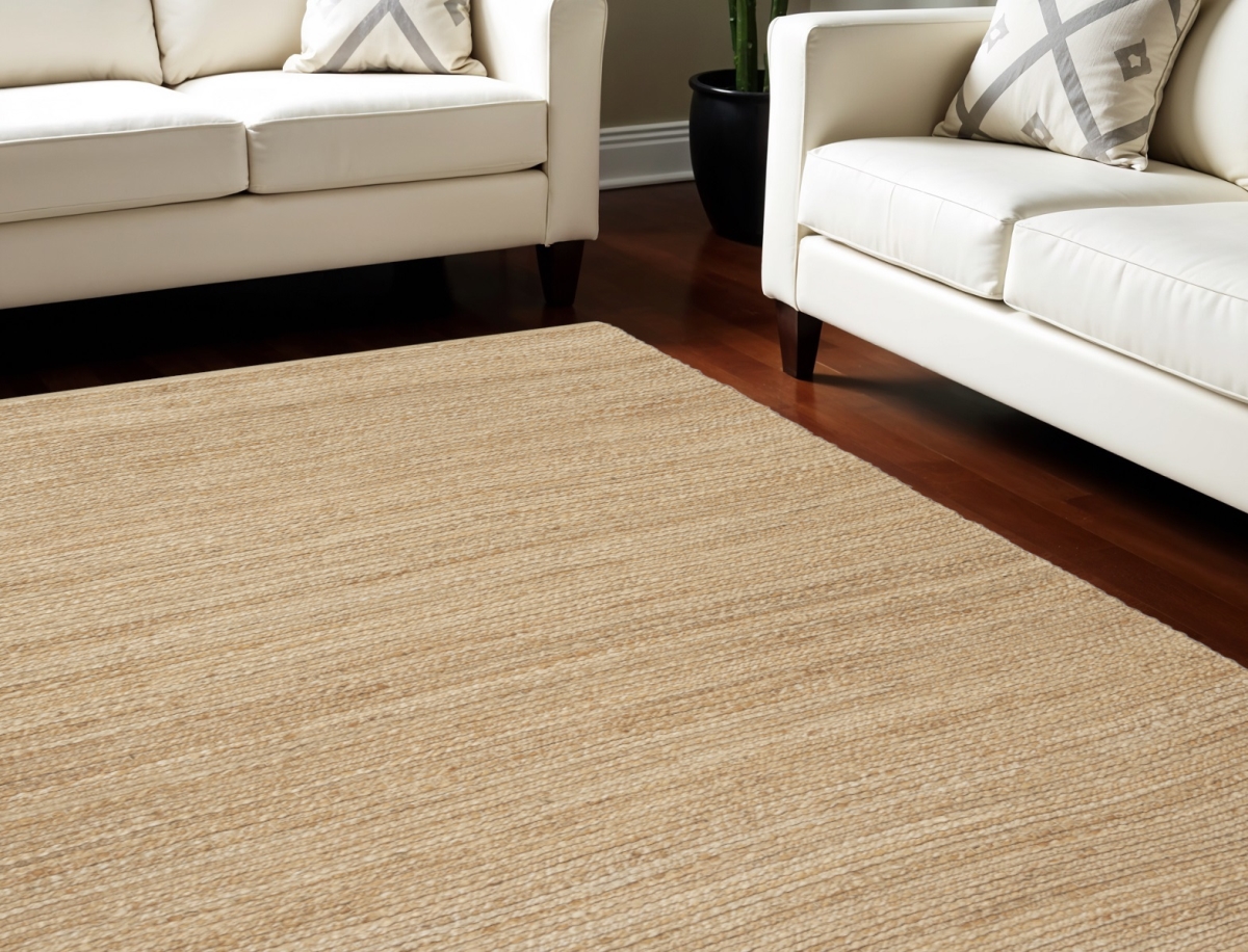 545445 6 x 9 ft. Flatweave Handmade Rectangle Area Rug, Natural