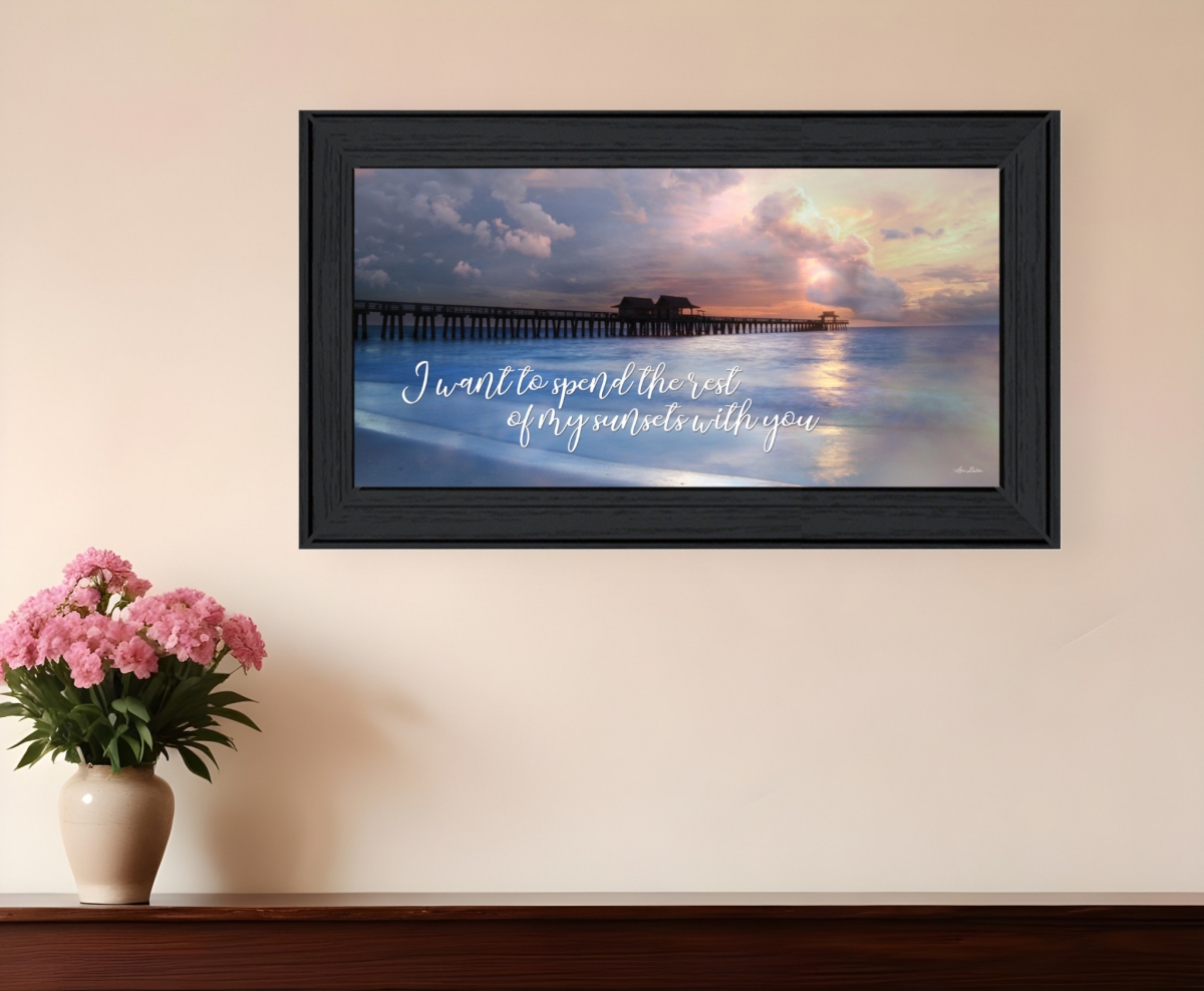 529997 Modern Rest of My Sunsets Black Framed Print Wall Art