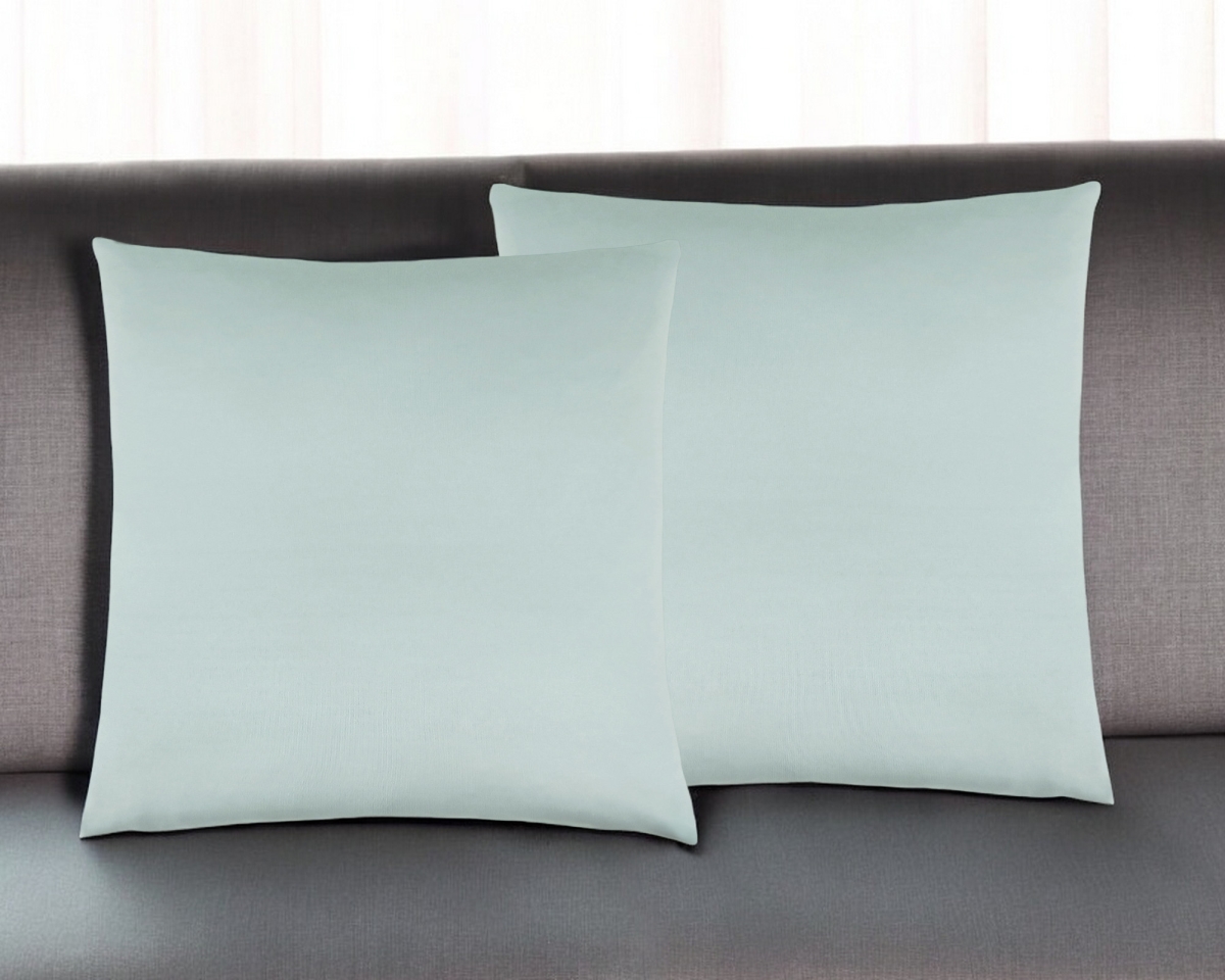 344157 18 in. Mint Green Satin Throw Pillows - Set of 2