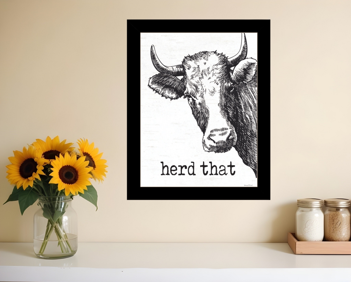 530077 Rectangle Herd That Black Framed Print Bathroom Wall Art