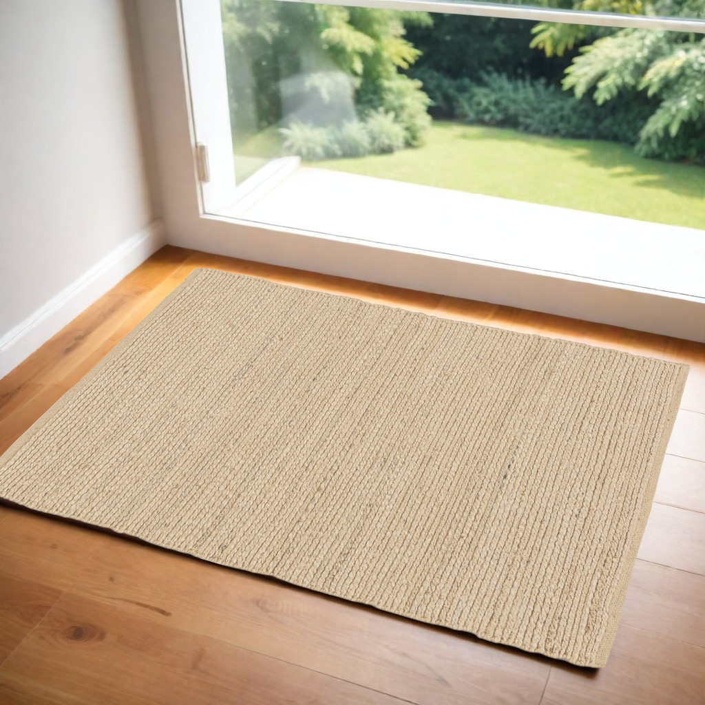 545441 3 x 5 ft. Flatweave Handmade Rectangle Area Rug, Natural