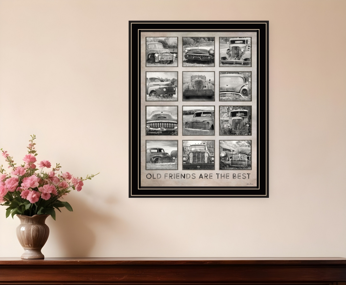 530006 Modern Old Friends Cars are The Best Black Framed Print Wall Art