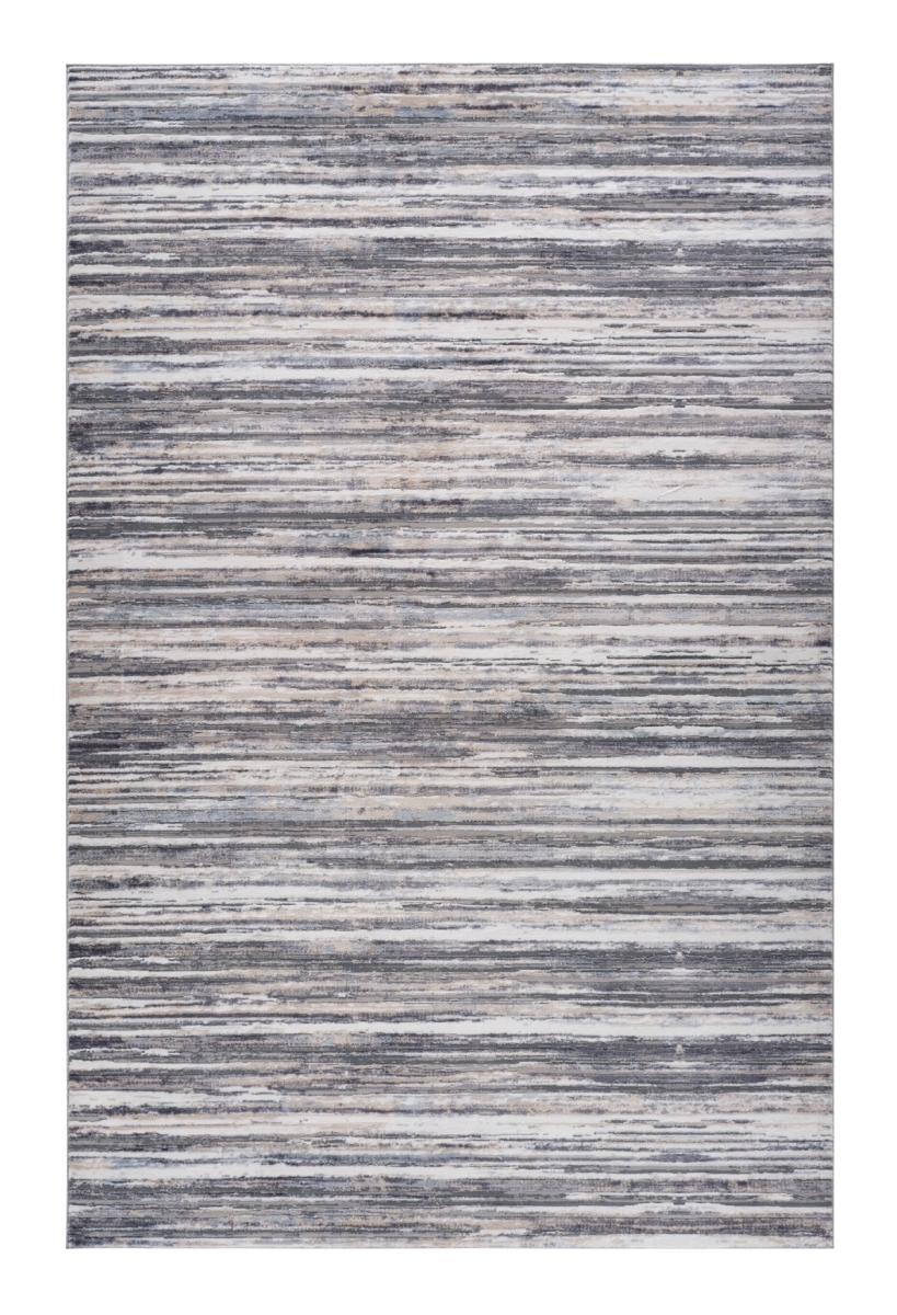 558918 7 x 10 ft. Abstract Distressed Rectangle Area Rug, Blue & Gray