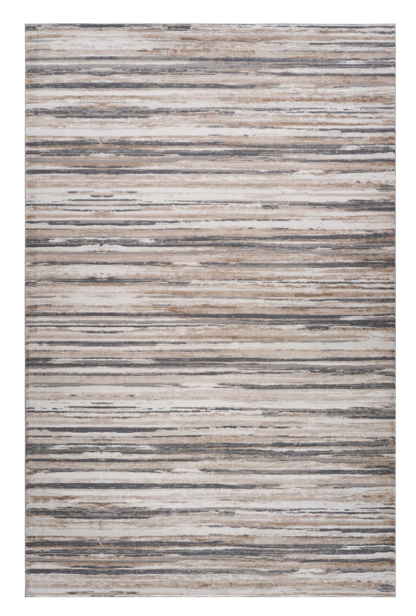 558912 4 x 6 ft. Abstract Distressed Rectangle Area Rug, Beige & Gray