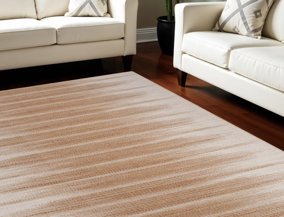 546503 6 x 9 ft. Ombre Distressed Non Skid Rectangle Area Rug, Brown