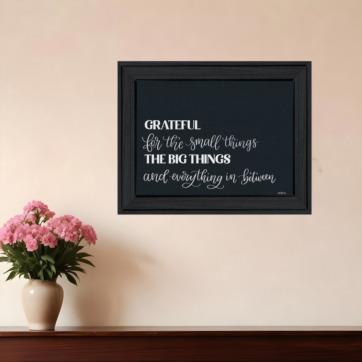529804 Grateful for Everything Black Framed Print Wall Art