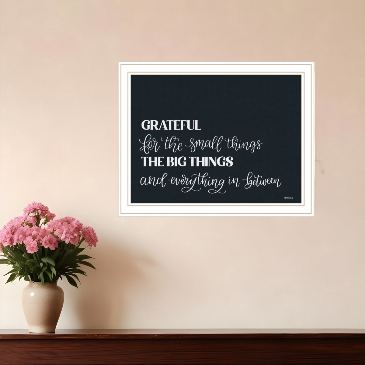 529806 Grateful for Everything White Framed Print Wall Art