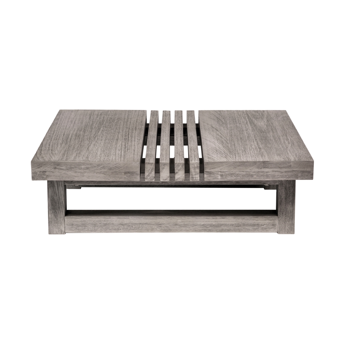 555647 33 in. Gray Solid Wood Outdoor Coffee Table