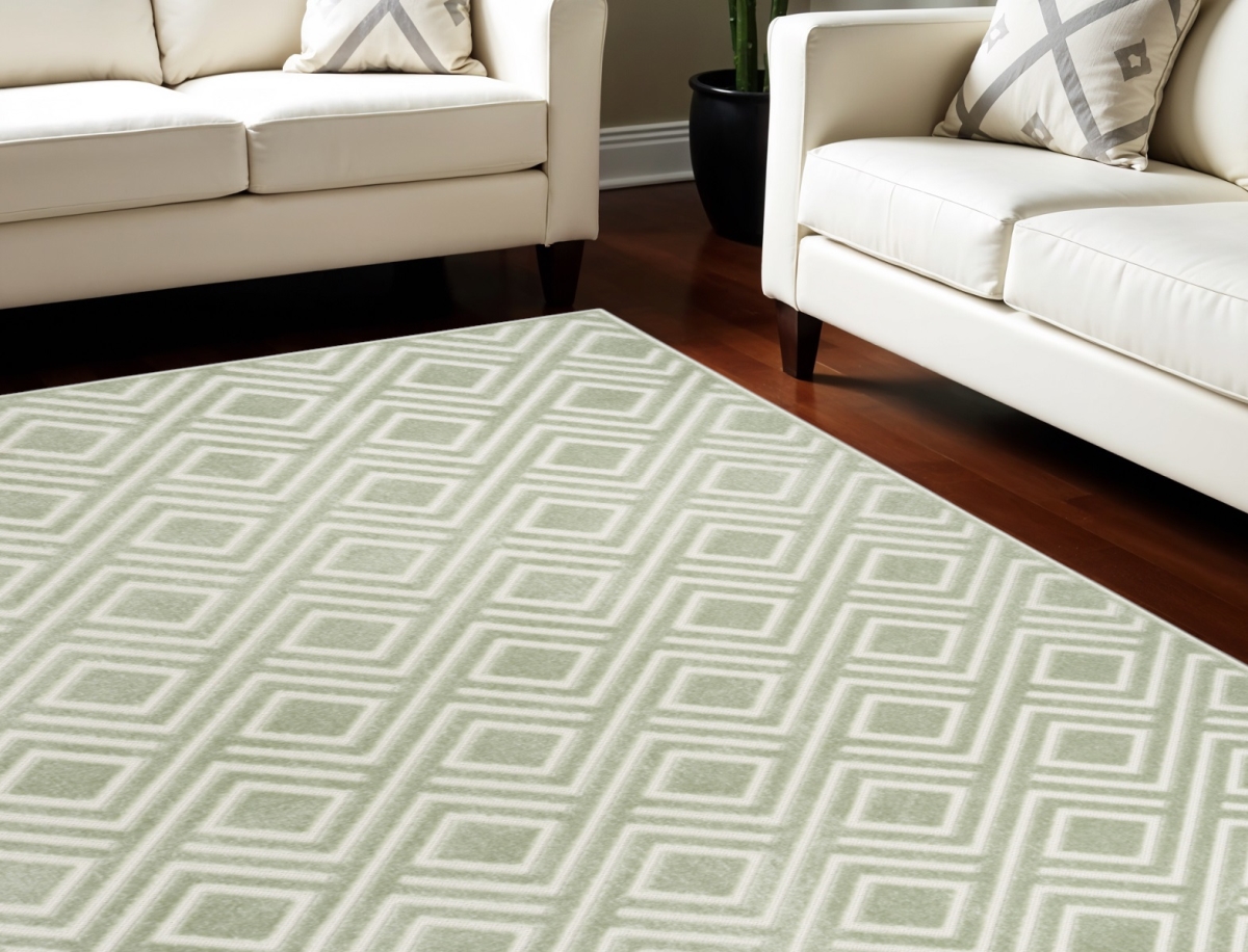 564102 7 x 9 ft. Geometric Rectangle Area Rug, Green