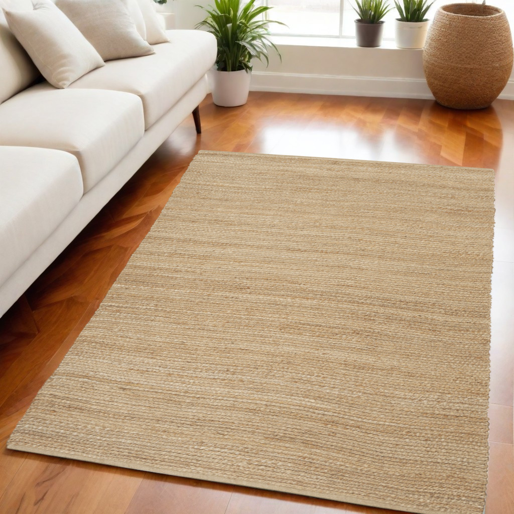 545444 5 x 7 ft. Flatweave Handmade Rectangle Area Rug, Natural
