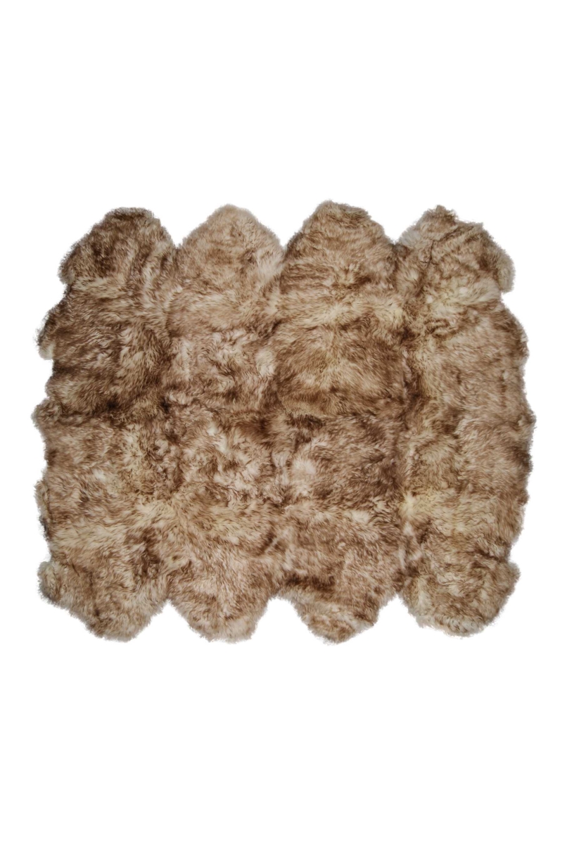 6 x 6 in. Sheepskin Rug Approx Gradient - Chocolate