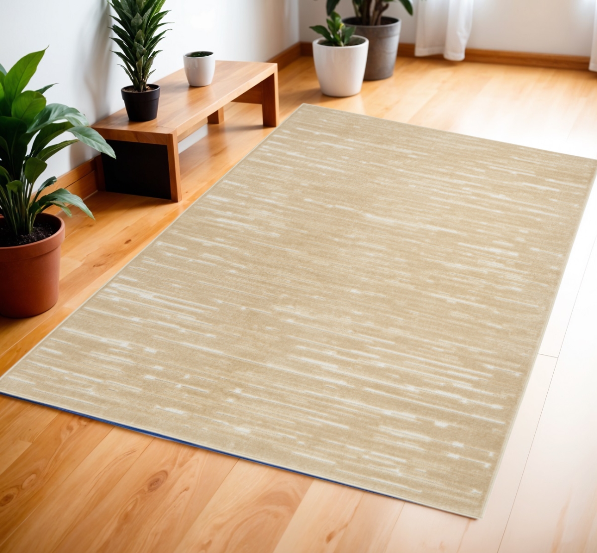 572486 4 x 6 ft. Geometric Rectangle Area Rug, Tan