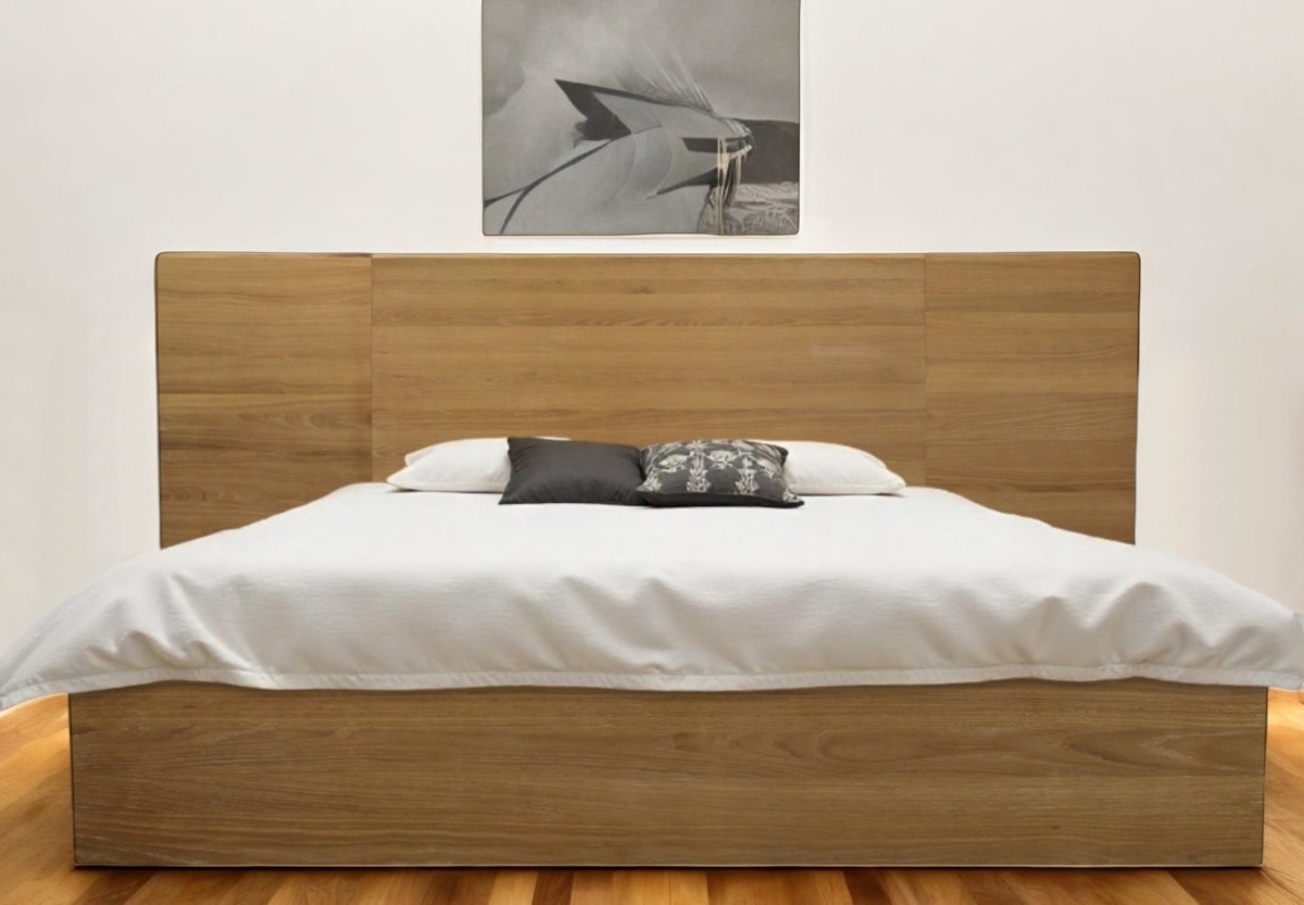 558195 Natural Wood California King Size Bed Frame