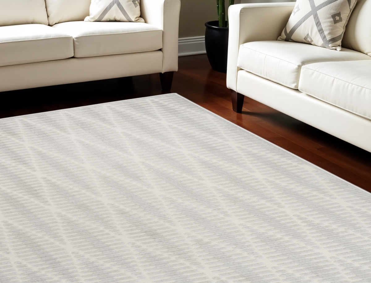 569745 7 x 9 ft. Geometric Rectangle Area Rug, Gray