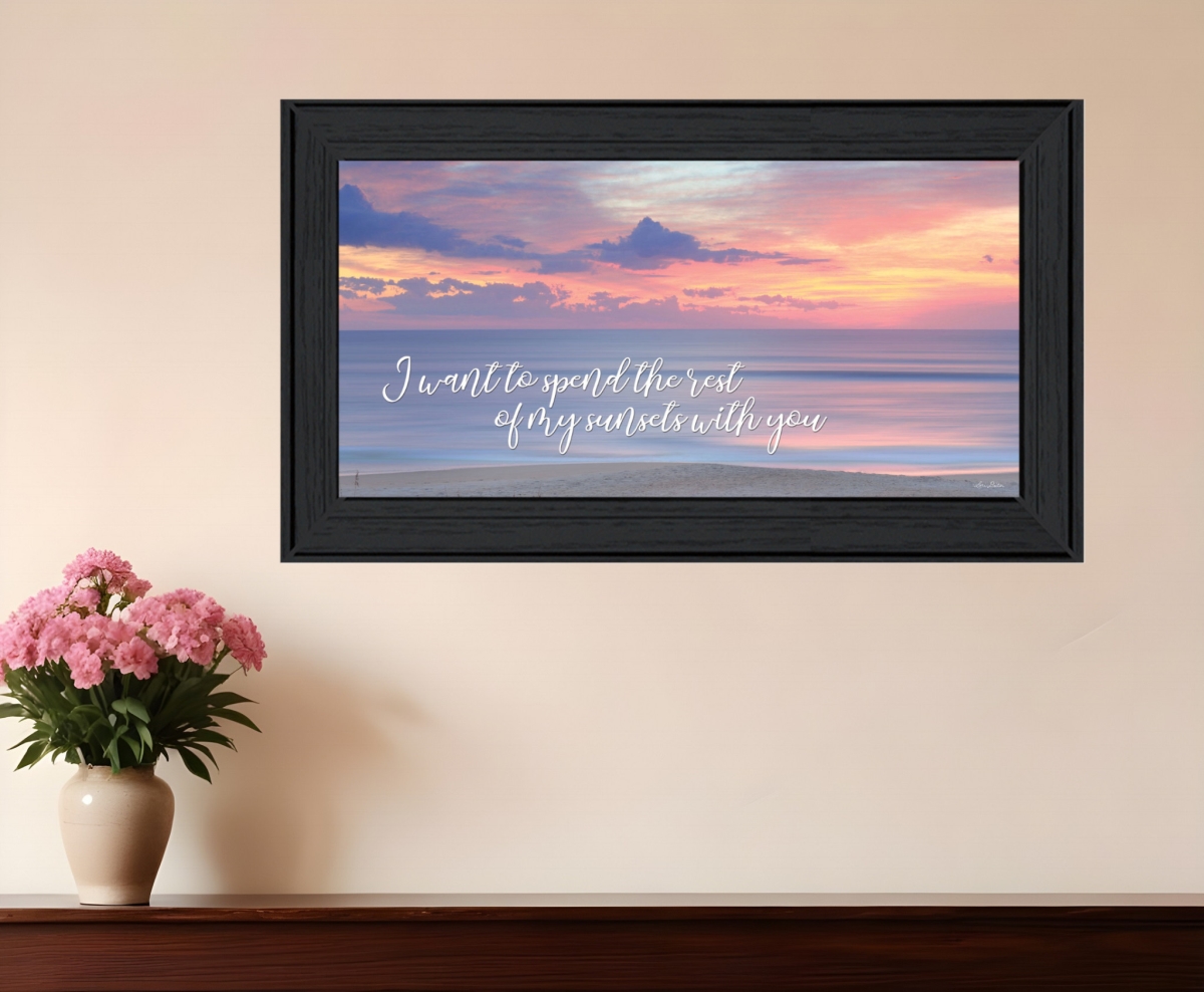 530001 Horizontal Rest of My Sunsets Black Framed Print Wall Art