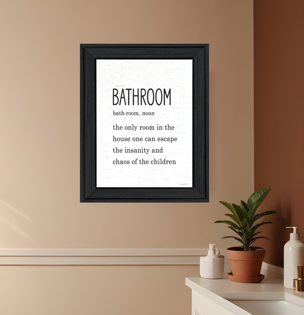 530080 Escape Black Framed Print Bathroom Wall Art