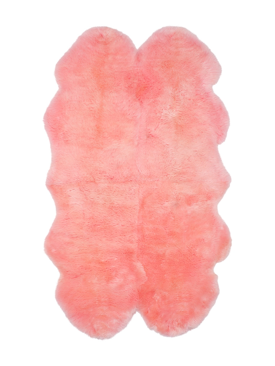 317029 4 x 6 in. Sheepskin Rug - Pink