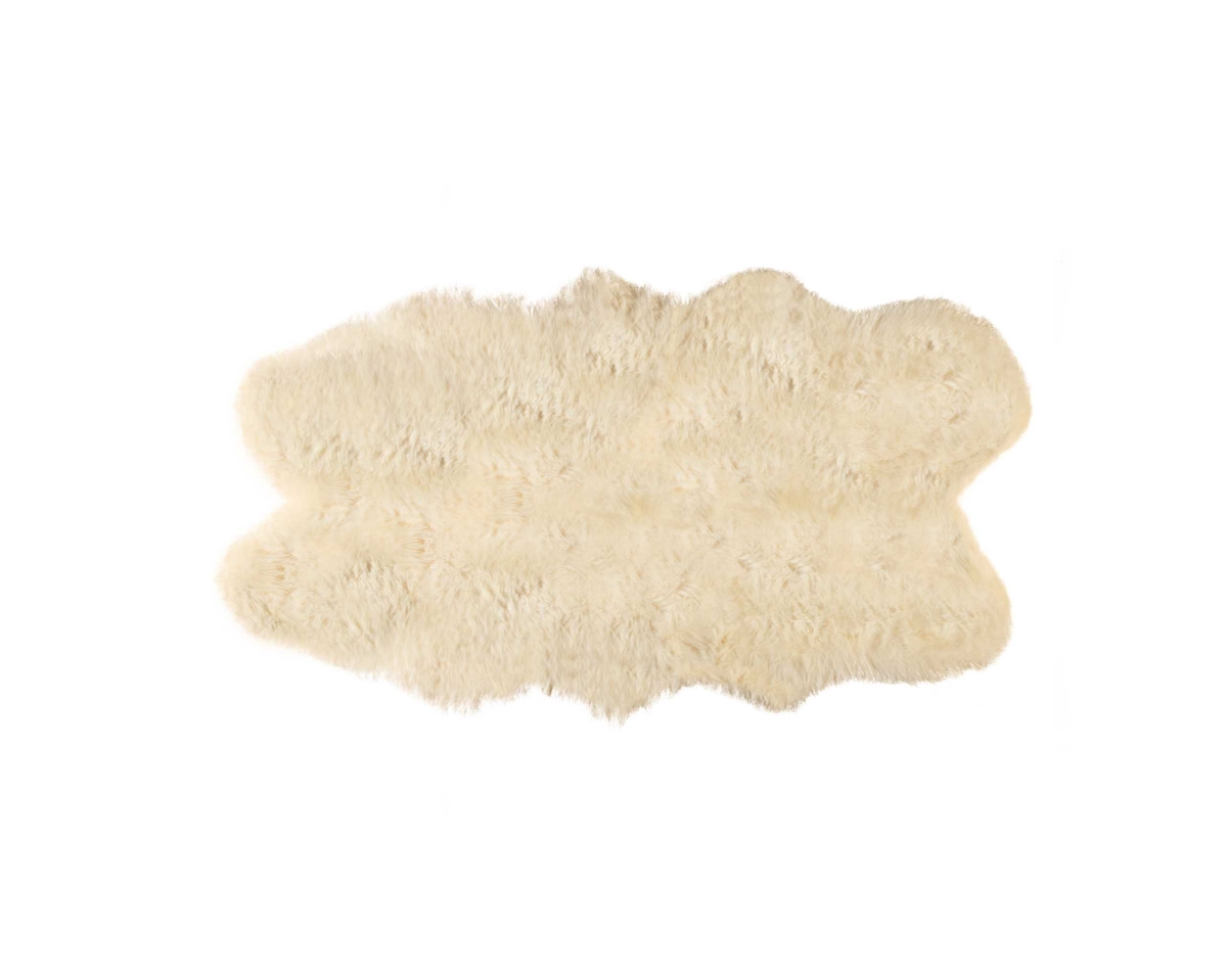 317031 4 x 6 in. Sheepskin Rug - Gold