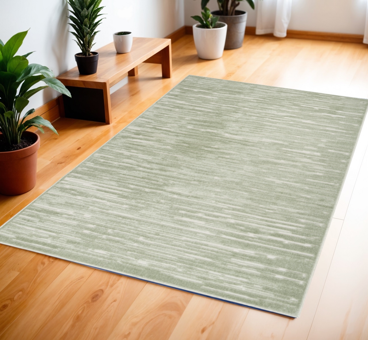 572484 4 x 6 ft. Geometric Rectangle Area Rug, Green