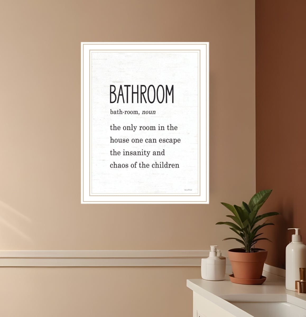 530083 Escape White Framed Print Bathroom Wall Art