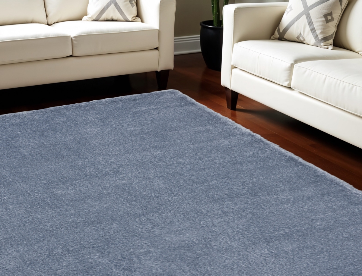 551271 8 x 10 ft. Shag Rectangle Area Rug, Blue