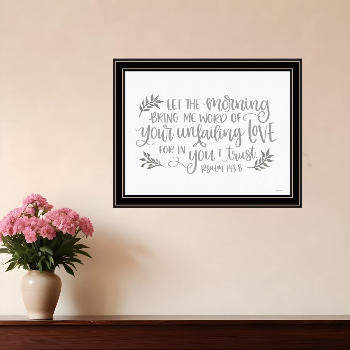 529807 Your Unfailing Love Black Framed Print Wall Art