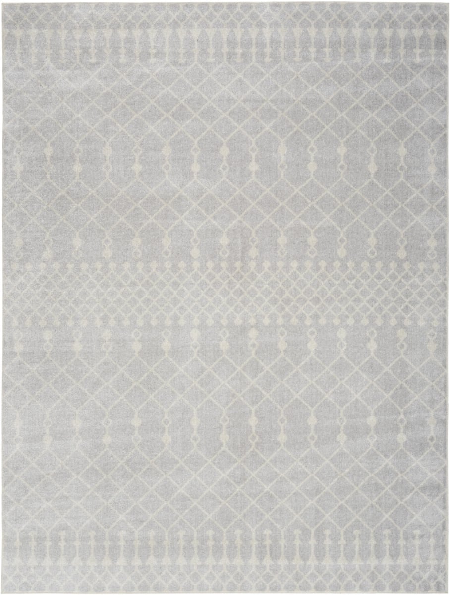 545084 5 x 7 ft. Blue & Ivory Abstract Power Loom Washable Rectangle Area Rug