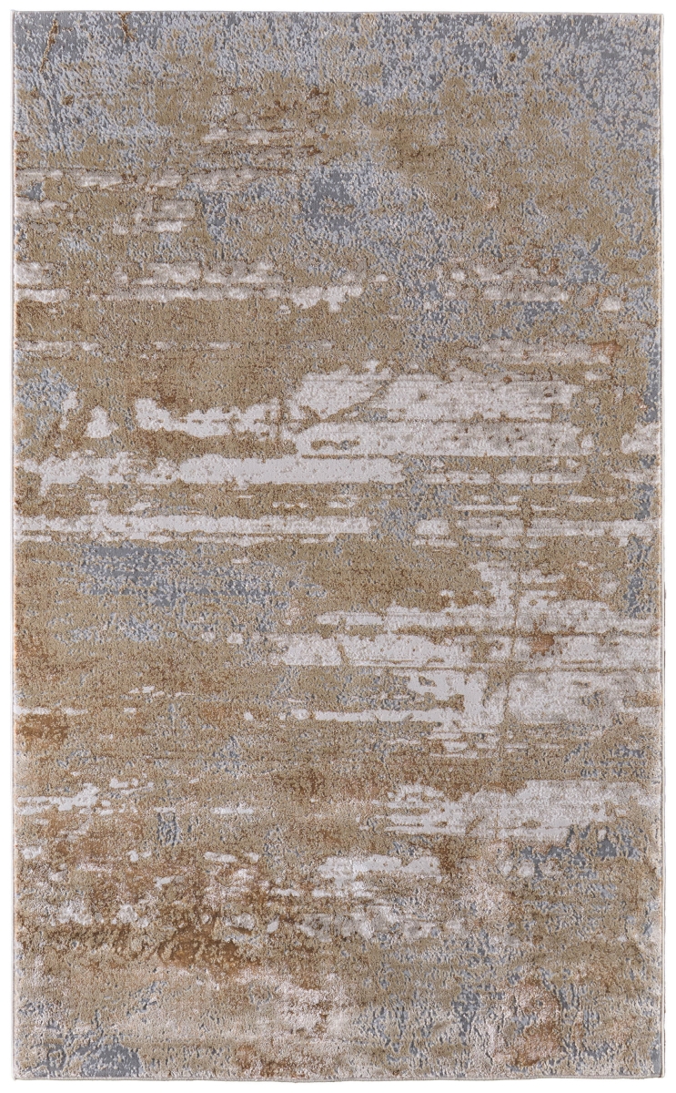 566577 8 x 10 ft. Abstract Power Loom Rectangle Area Rug, Ivory, Tan & Gray