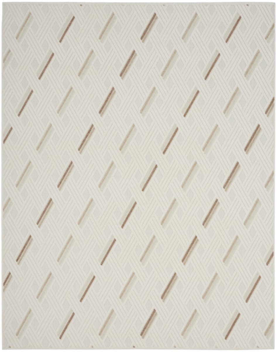 569763 8 x 10 ft. Ivory Geometric Rectangle Area Rug