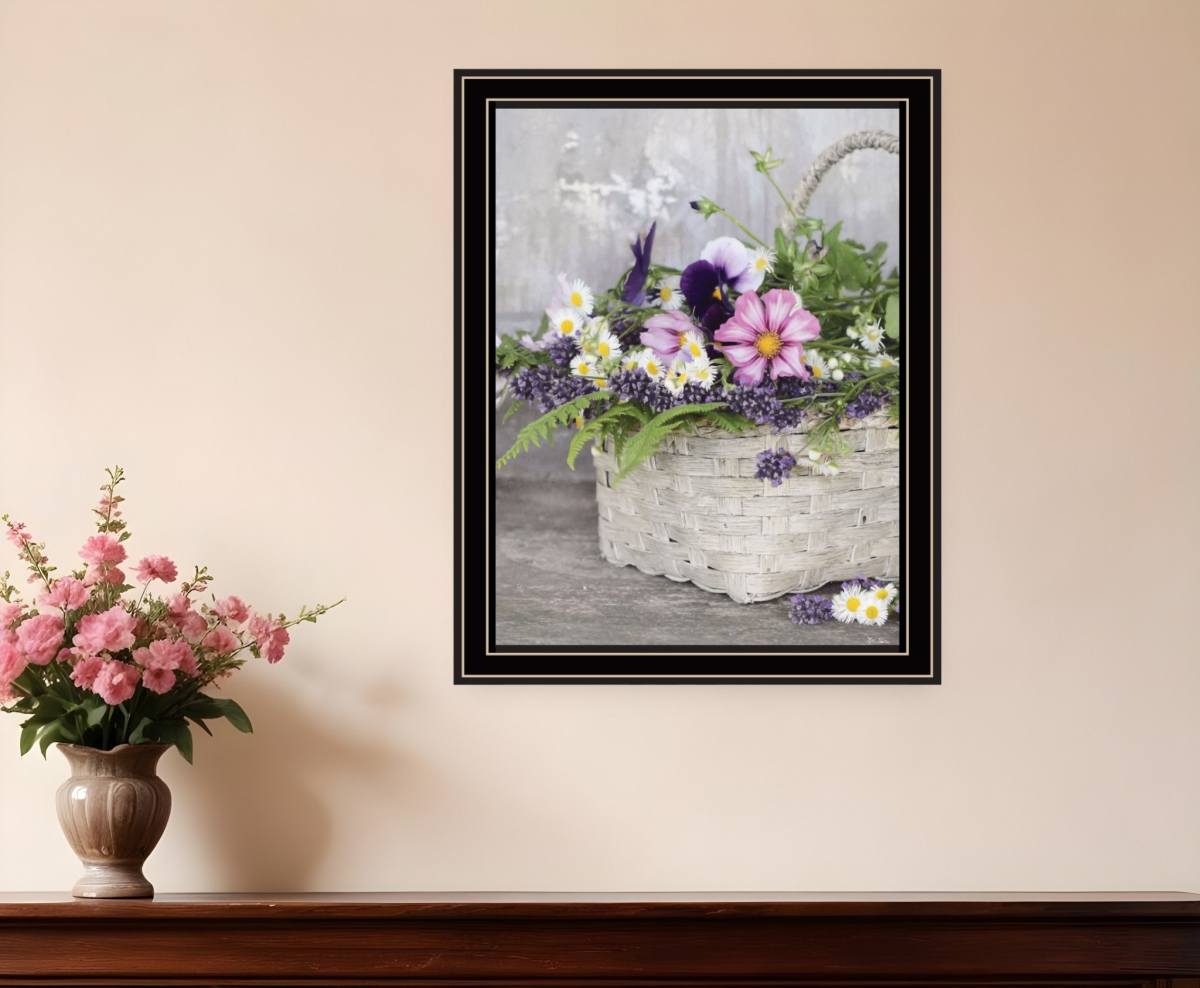 Picture of HomeRoots 530172 Modern Fresh Garden Basket Black Framed Print Wall Art