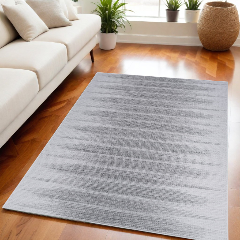 546484 5 x 7 ft. Ombre Distressed Non Skid Rectangle Area Rug, Gray