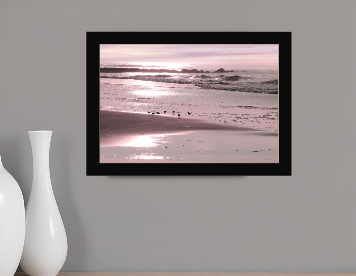Picture of HomeRoots 530167 Modern Breakfast on The Beach Black Framed Print Wall Art