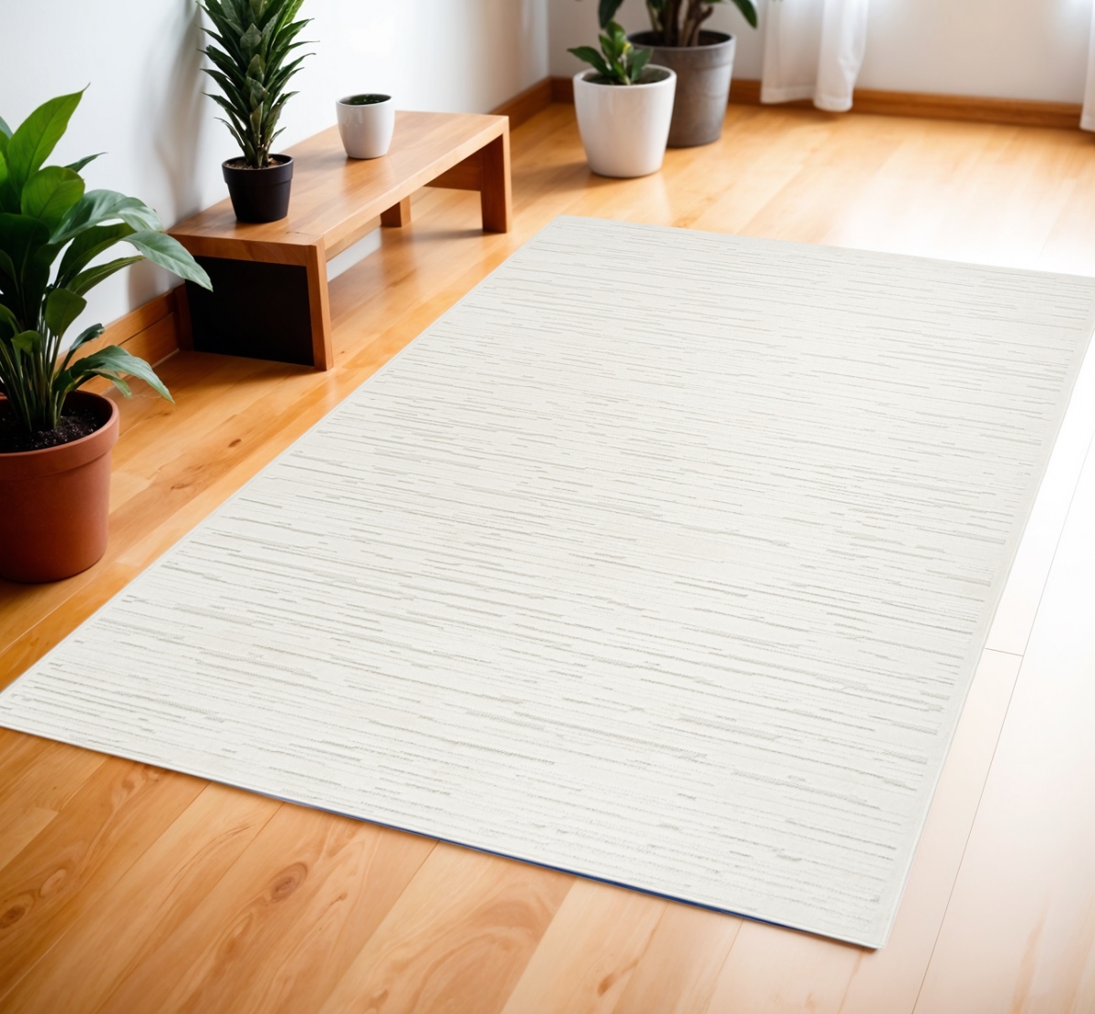 572485 4 x 6 ft. Geometric Rectangle Area Rug, Ivory