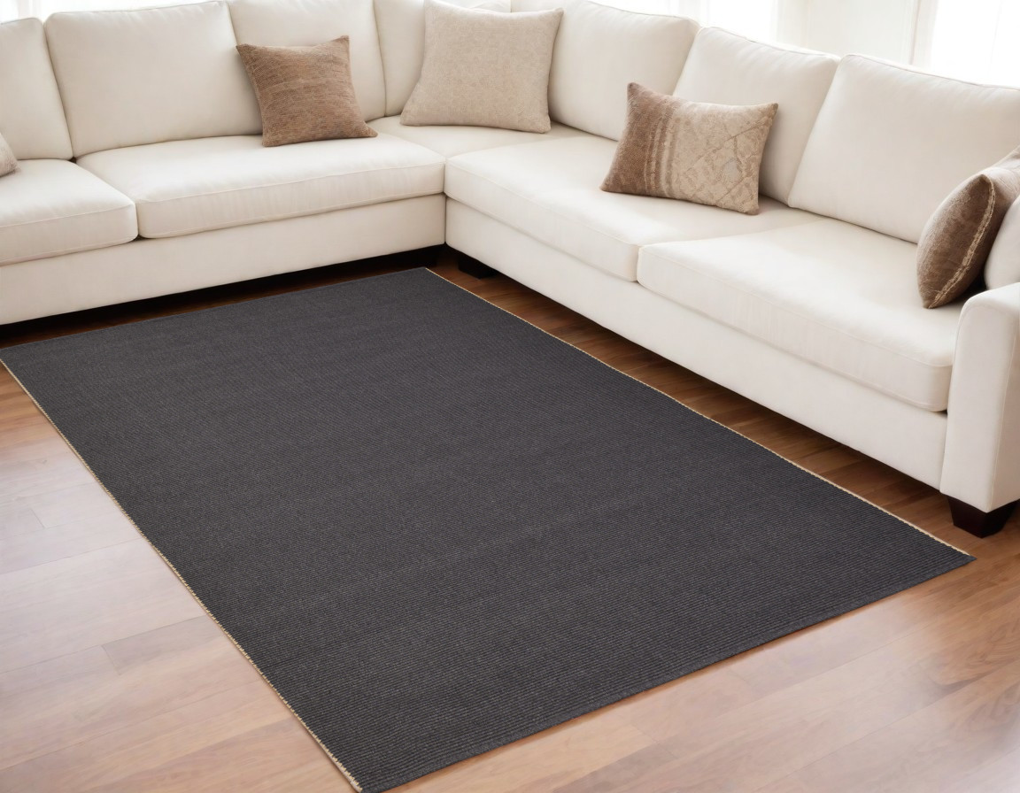 567753 5 x 8 ft. Hand Woven Rectangle Area Rug, Tan & Gray