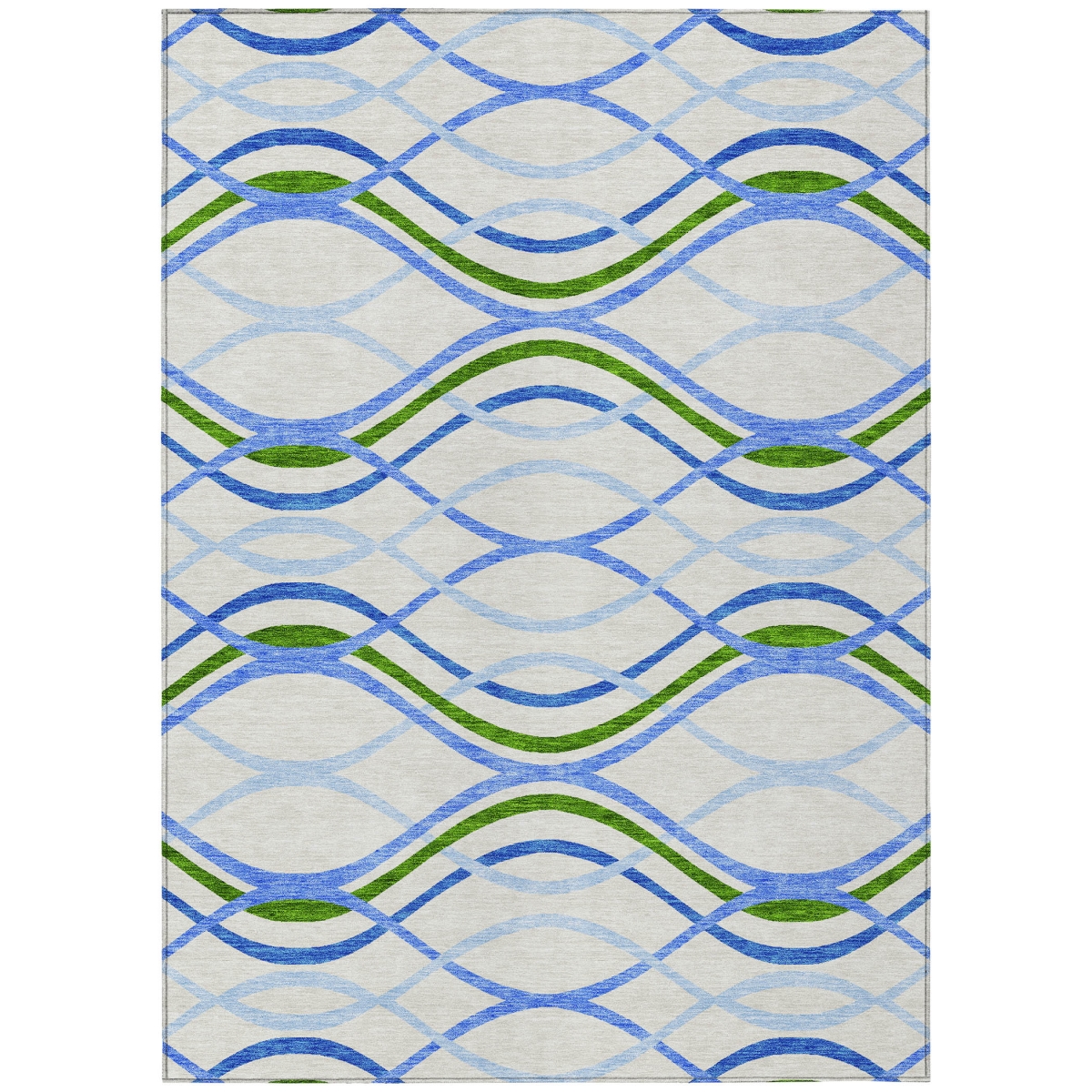 585302 9 x 12 ft. Abstract Washable Indoor & Outdoor Rectangle Area Rug, Sky Blue & Beige