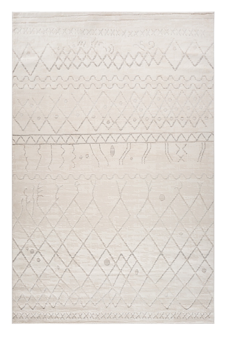 558448 5 x 8 ft. Abstract Distressed Rectangle Area Rug, Gray & Beige