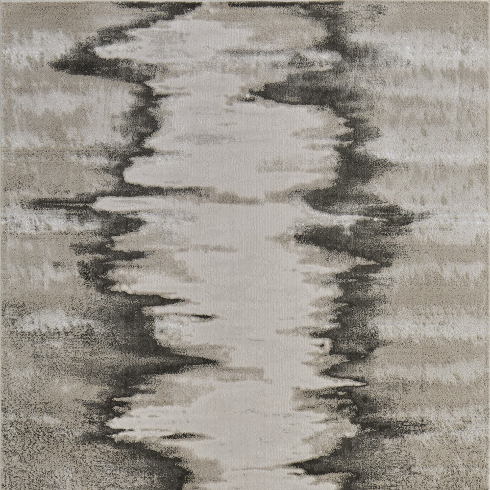 565807 7 x 10 ft. Abstract Power Loom Rectangle Area Rug, Gray, Ivory & Taupe