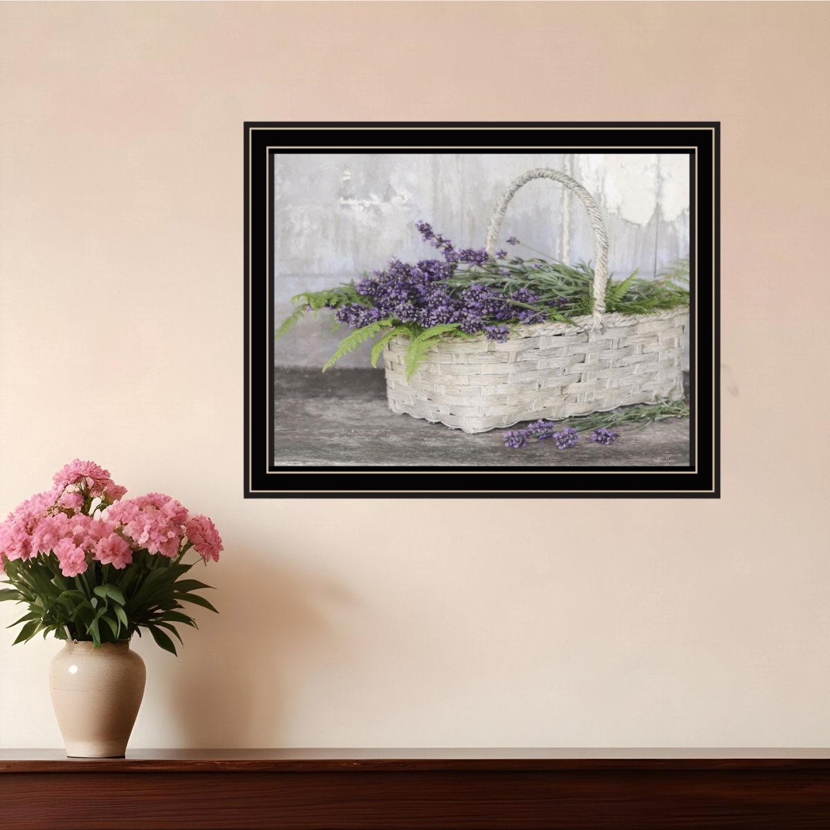 Picture of HomeRoots 530175 My Lavender Black Framed Print Wall Art