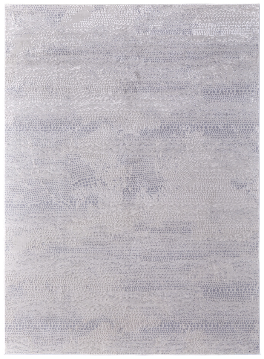 565734 8 x 11 ft. Abstract Power Loom Worn Faded Rectangle Area Rug, Gray & Ivory