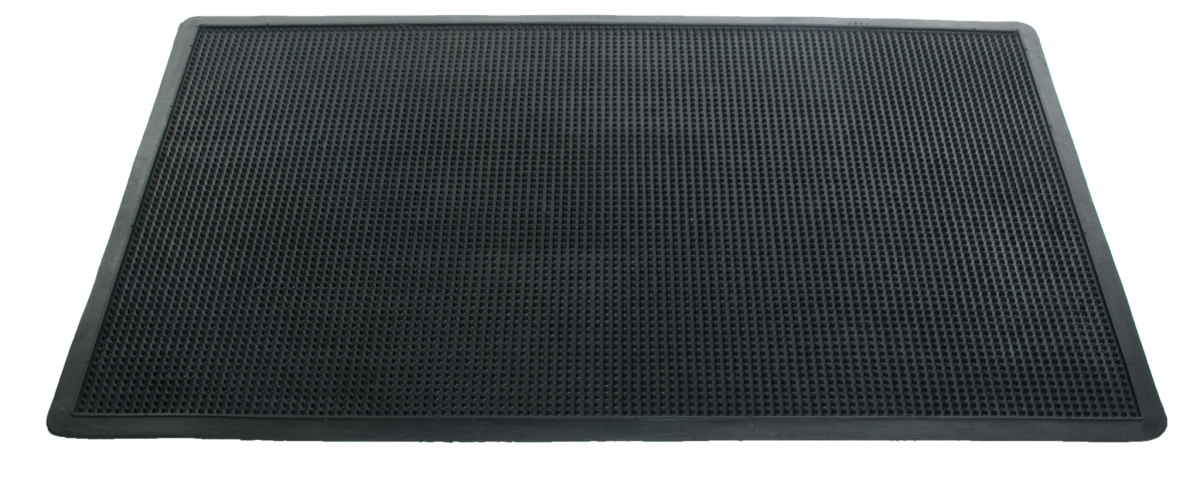 573966 24 x 40 in. Black Rubber Outdoor Door Mat