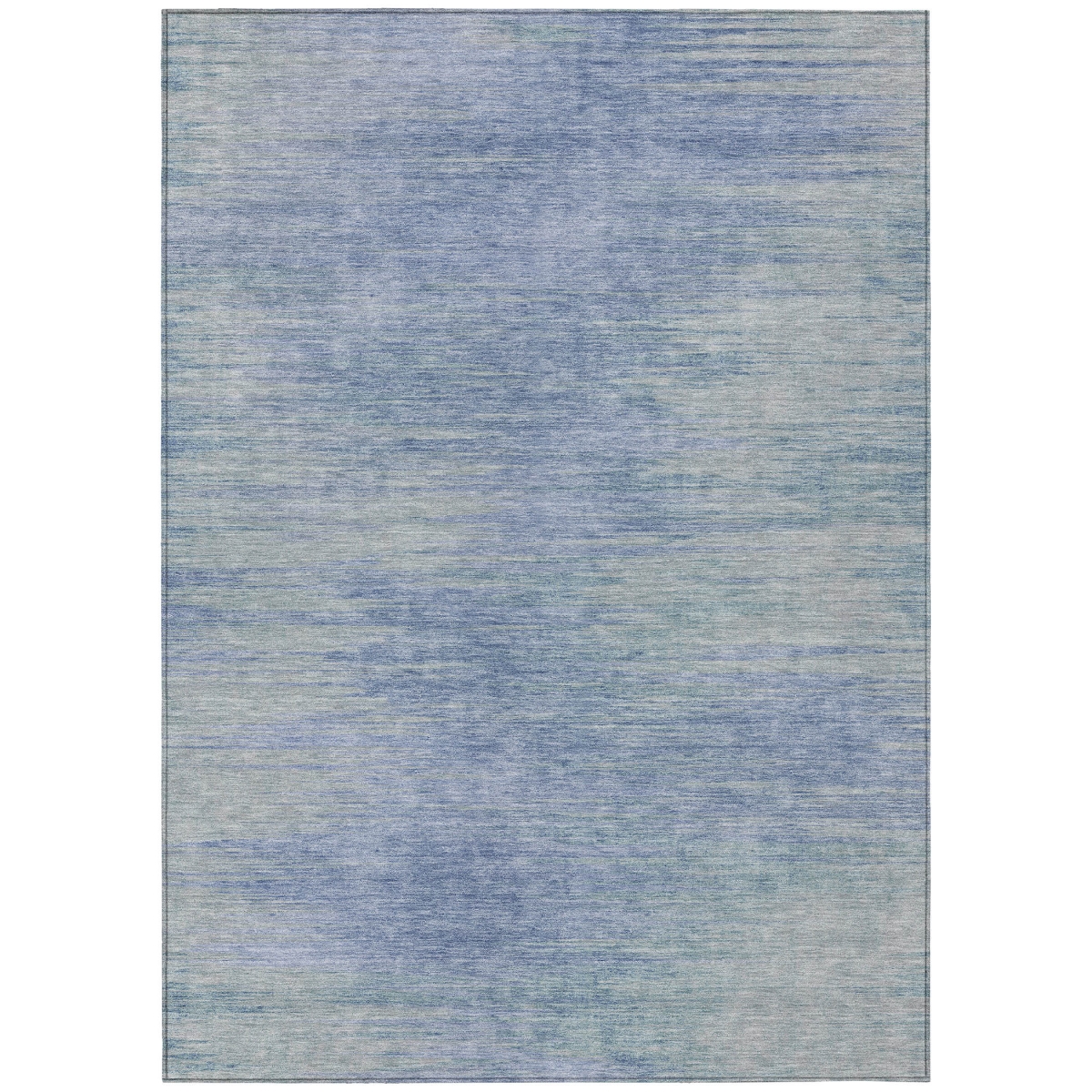 587207 5 x 8 ft. Abstract Washable Indoor & Outdoor Rectangle Area Rug, Denim Blue & Sky Blue