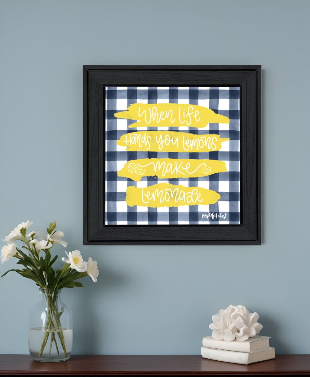 529800 Square Make Lemonade Black Framed Print Wall Art