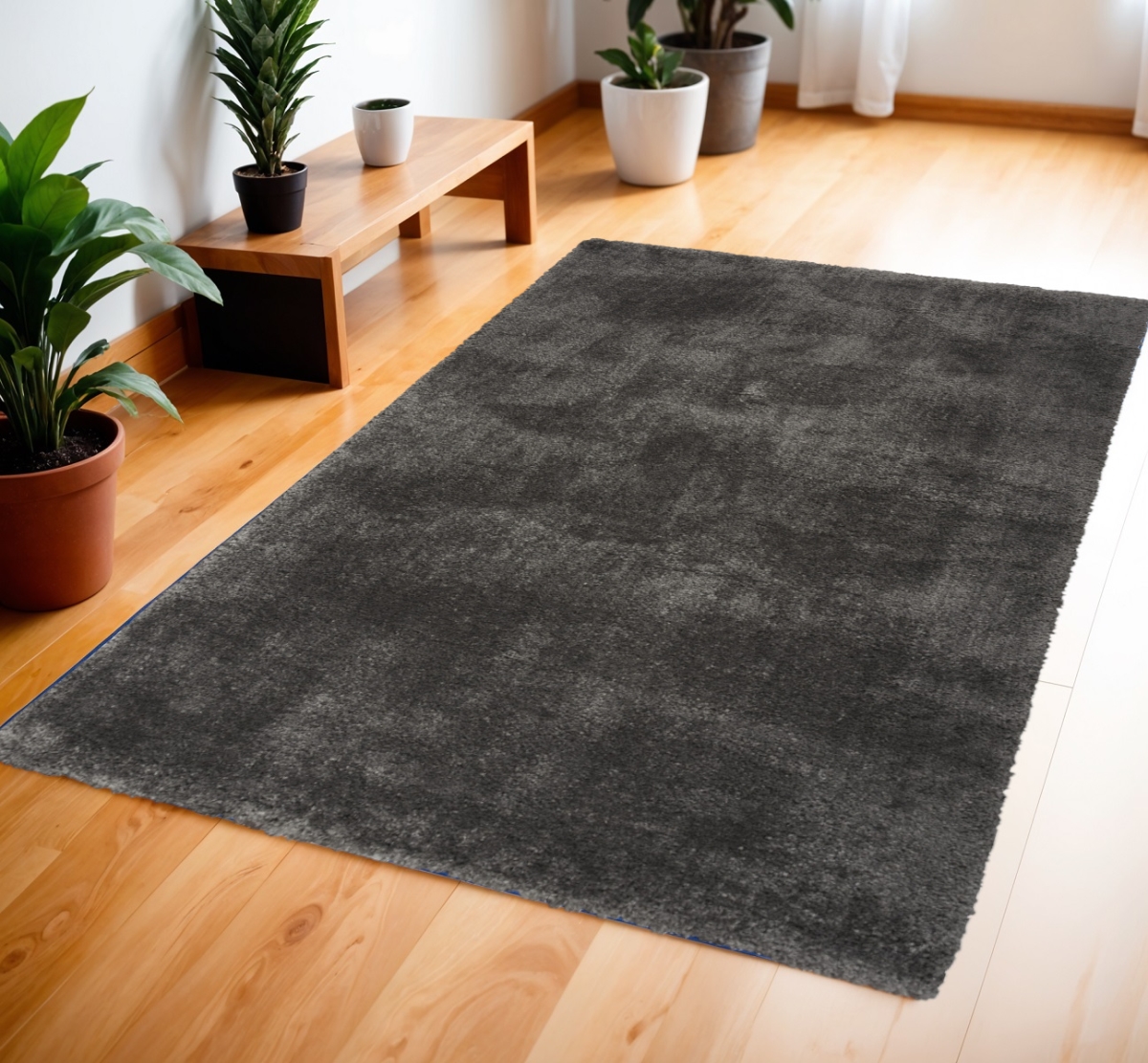 550662 4 x 6 ft. Gray Shag Rectangle Area Rug