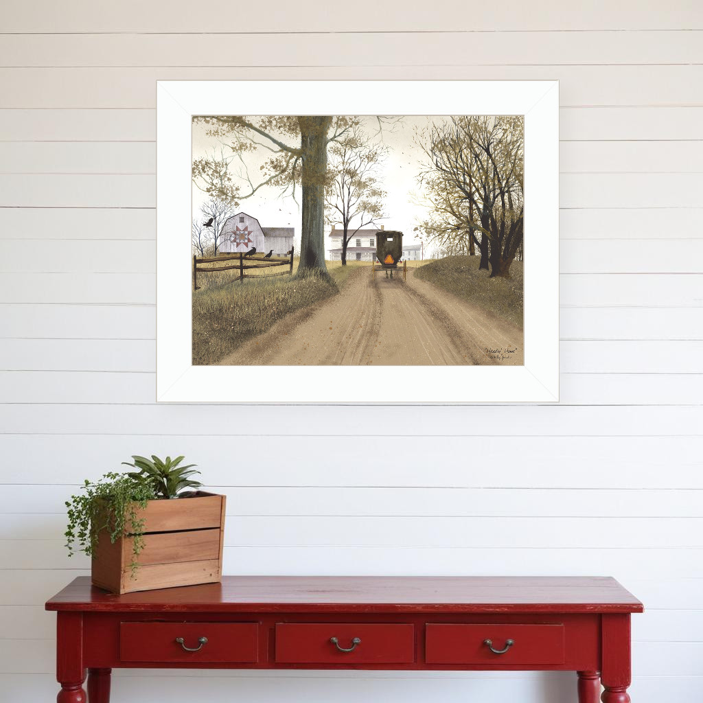 415259 Headin Home White Framed Print Wall Art