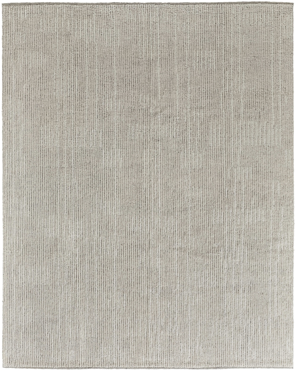 566436 6 x 9 ft. Wool Hand Knotted Rectangle Area Rug, Tan & Ivory