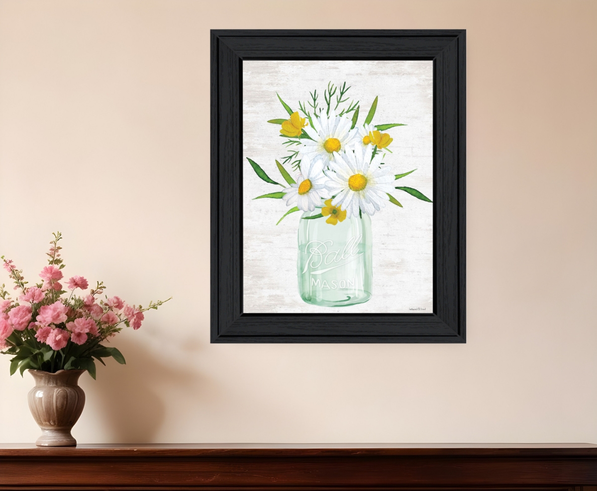 530048 Floral Bouquet Black Framed Print Wall Art