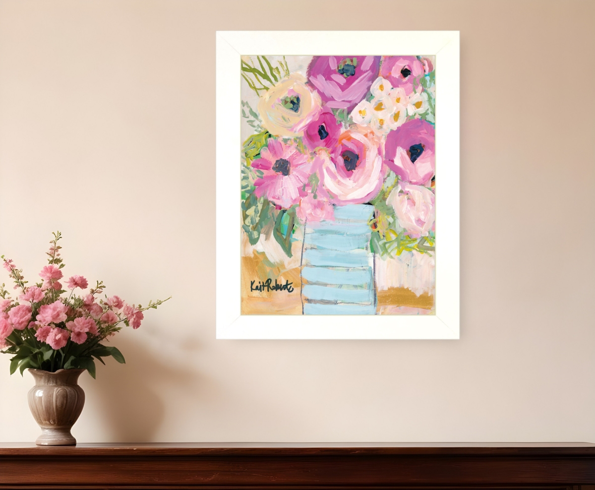 415379 Grannys Visit White Framed Print Wall Art
