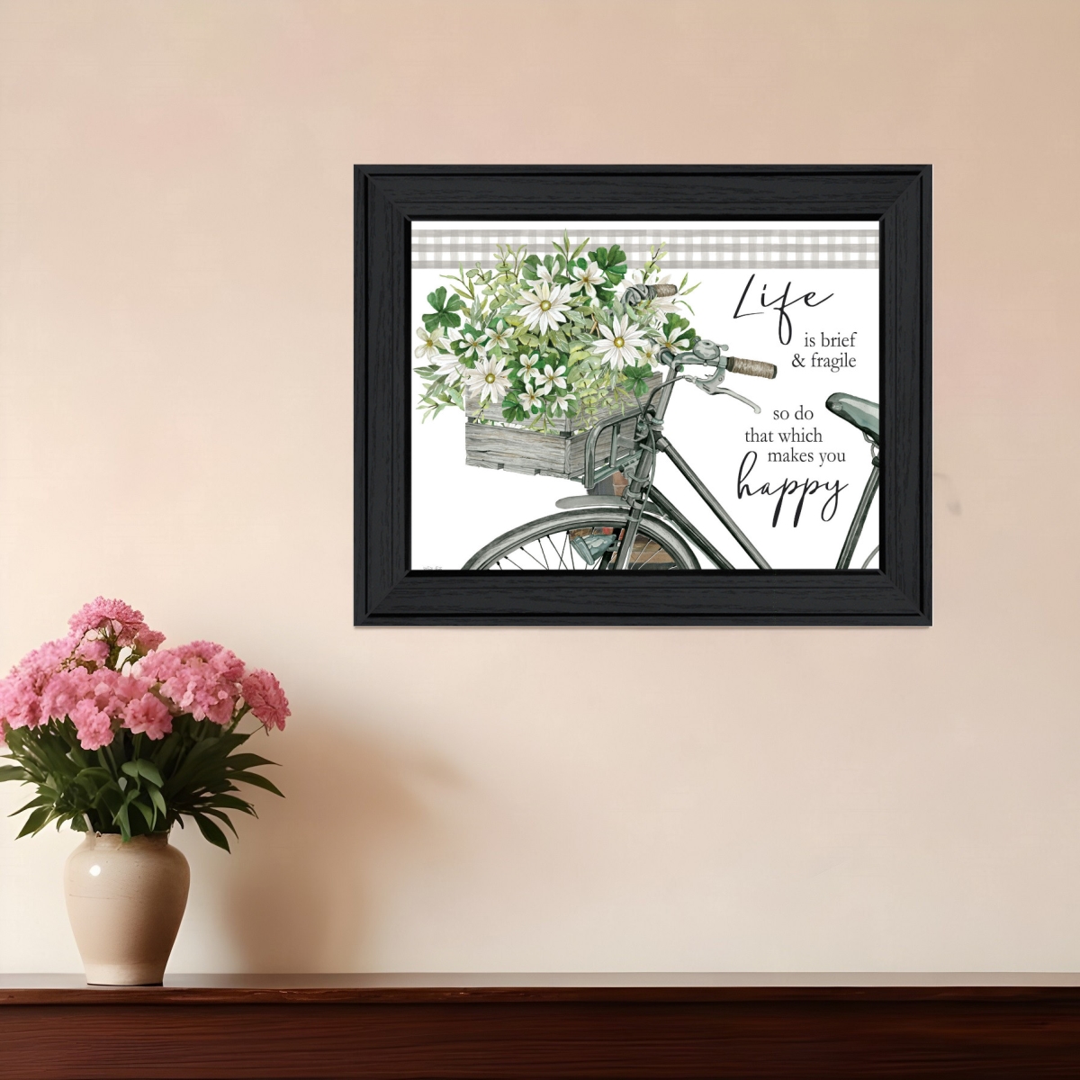 529738 Do That Which Makes You Happy Black Framed Print Wall Art